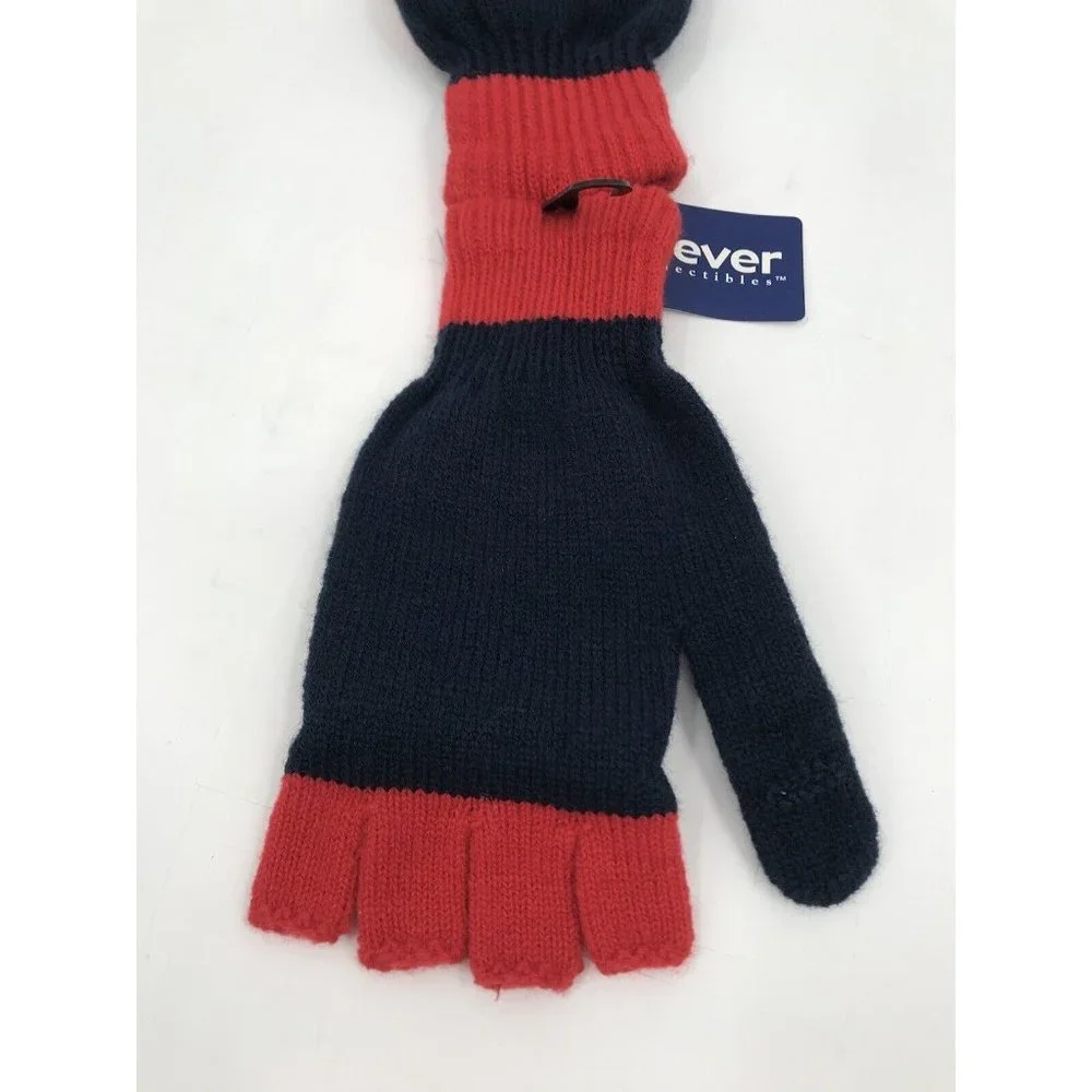 Colorado Gloves That Turn‎ Into Mittens Knit Red Blue New